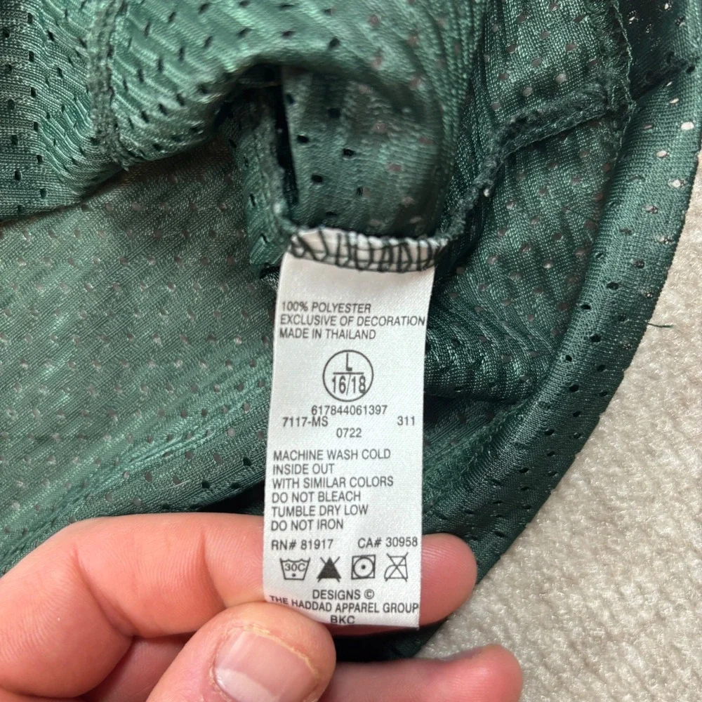 Nike Michigan State Spartans Green Football‎ Jersey #8 Youth Size Large EUC